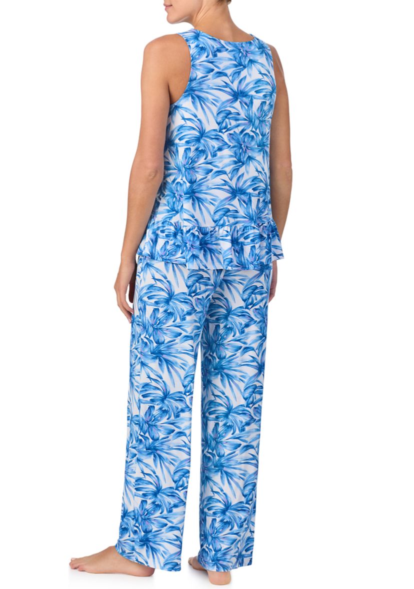 Womens V-Neck Long Pajama Set