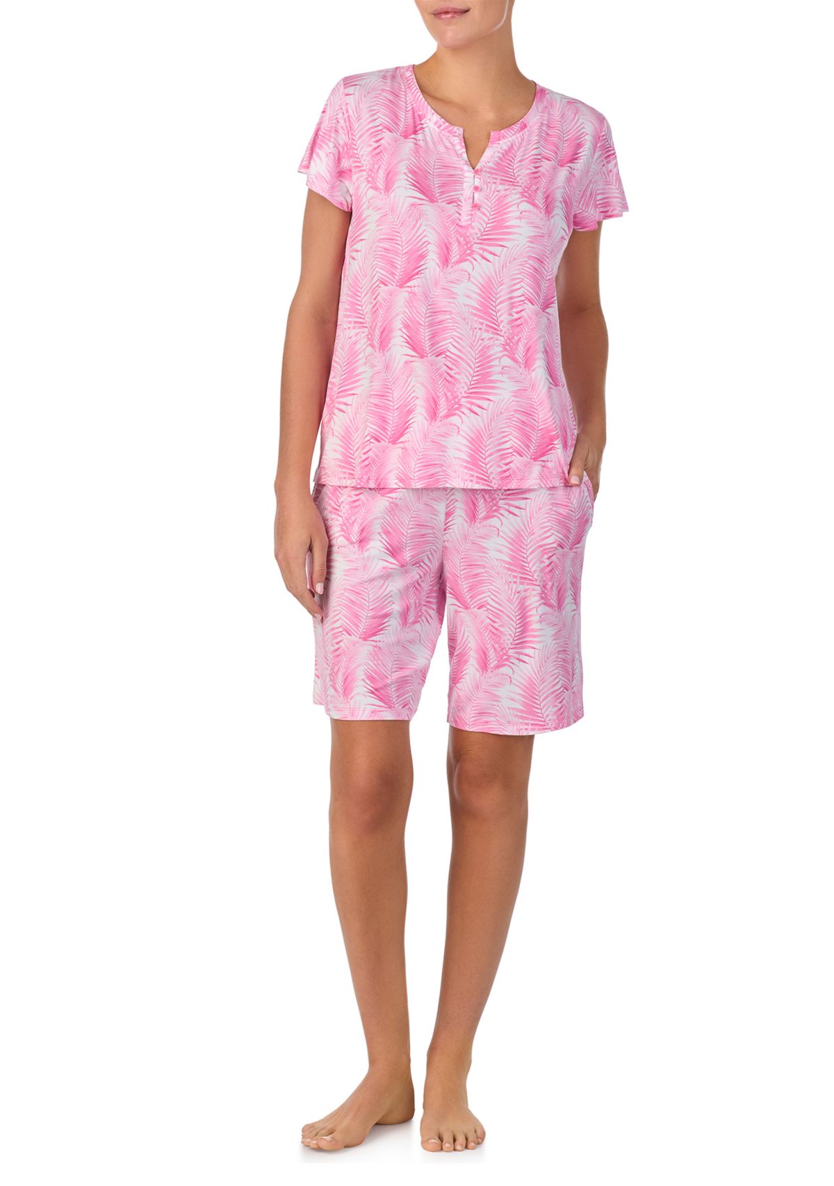 Womens Short Sleeve Bermuda Pajama Set