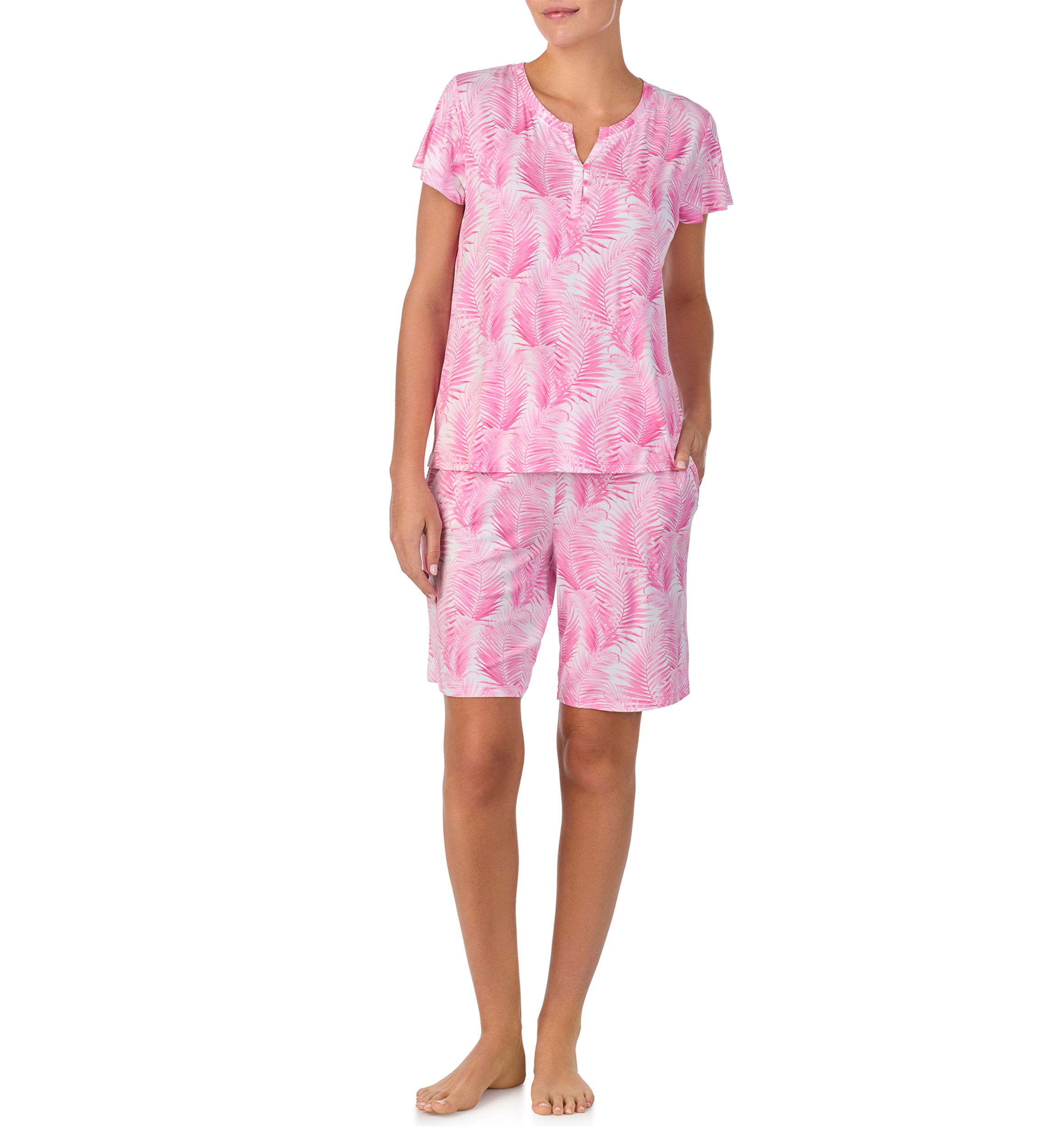 Womens Short Sleeve Bermuda Pajama Set