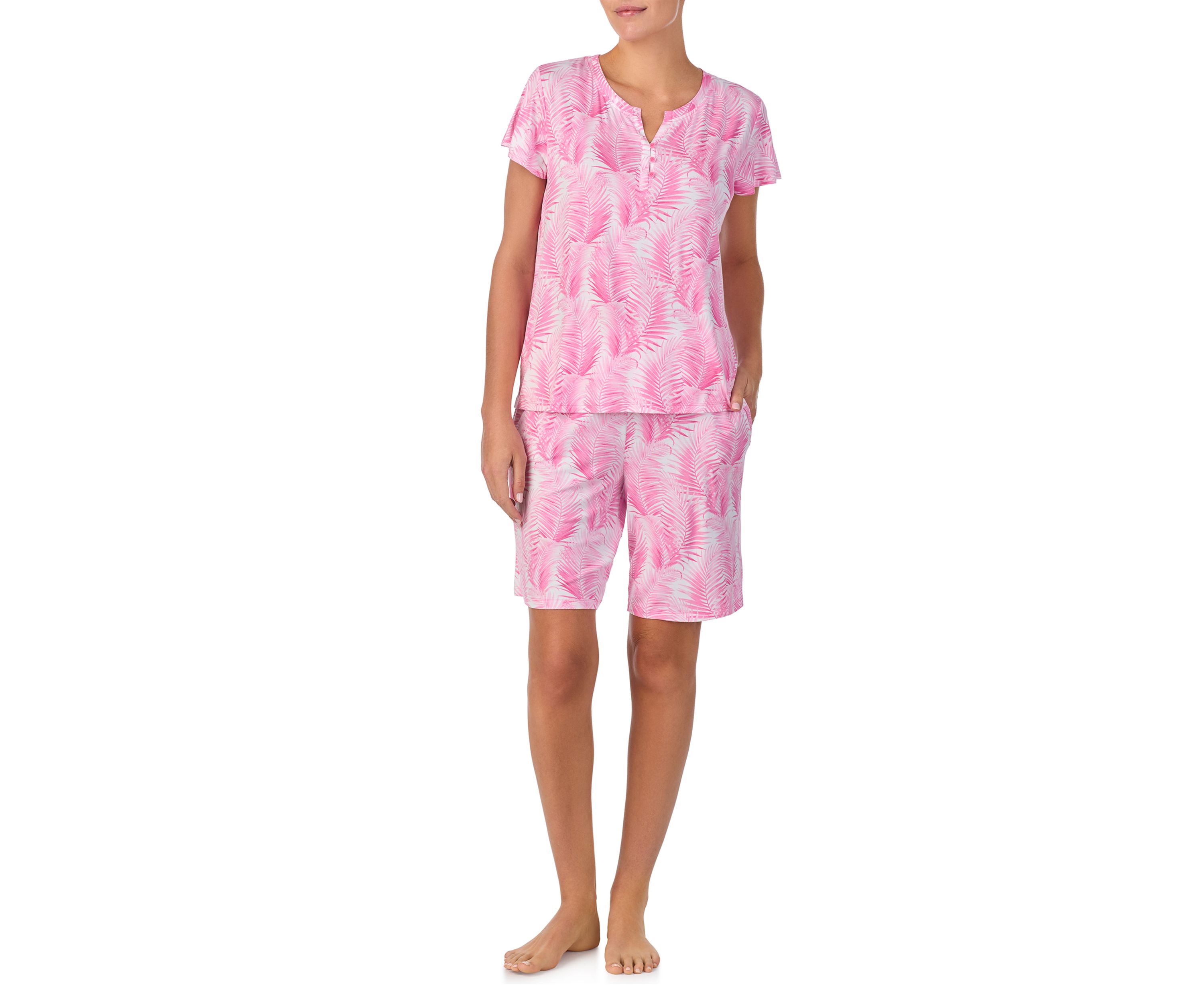 Womens Short Sleeve Bermuda Pajama Set