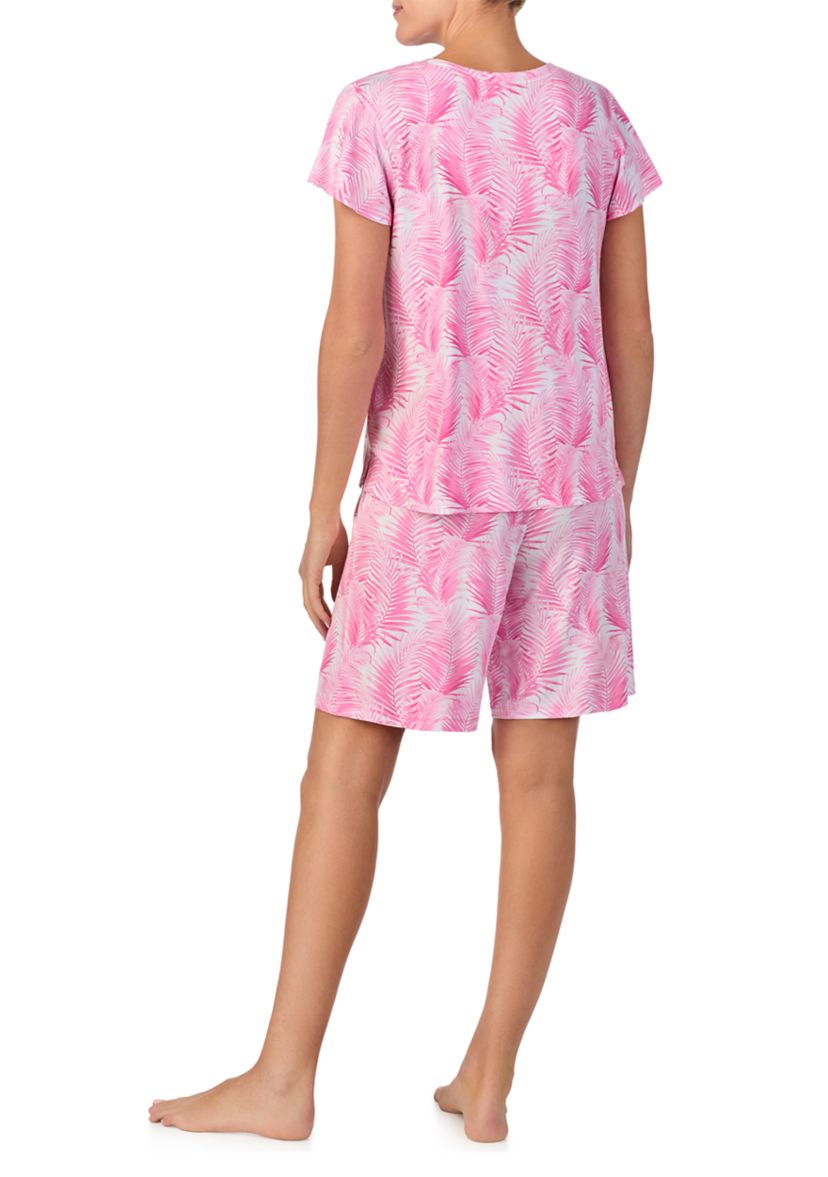 Womens Short Sleeve Bermuda Pajama Set