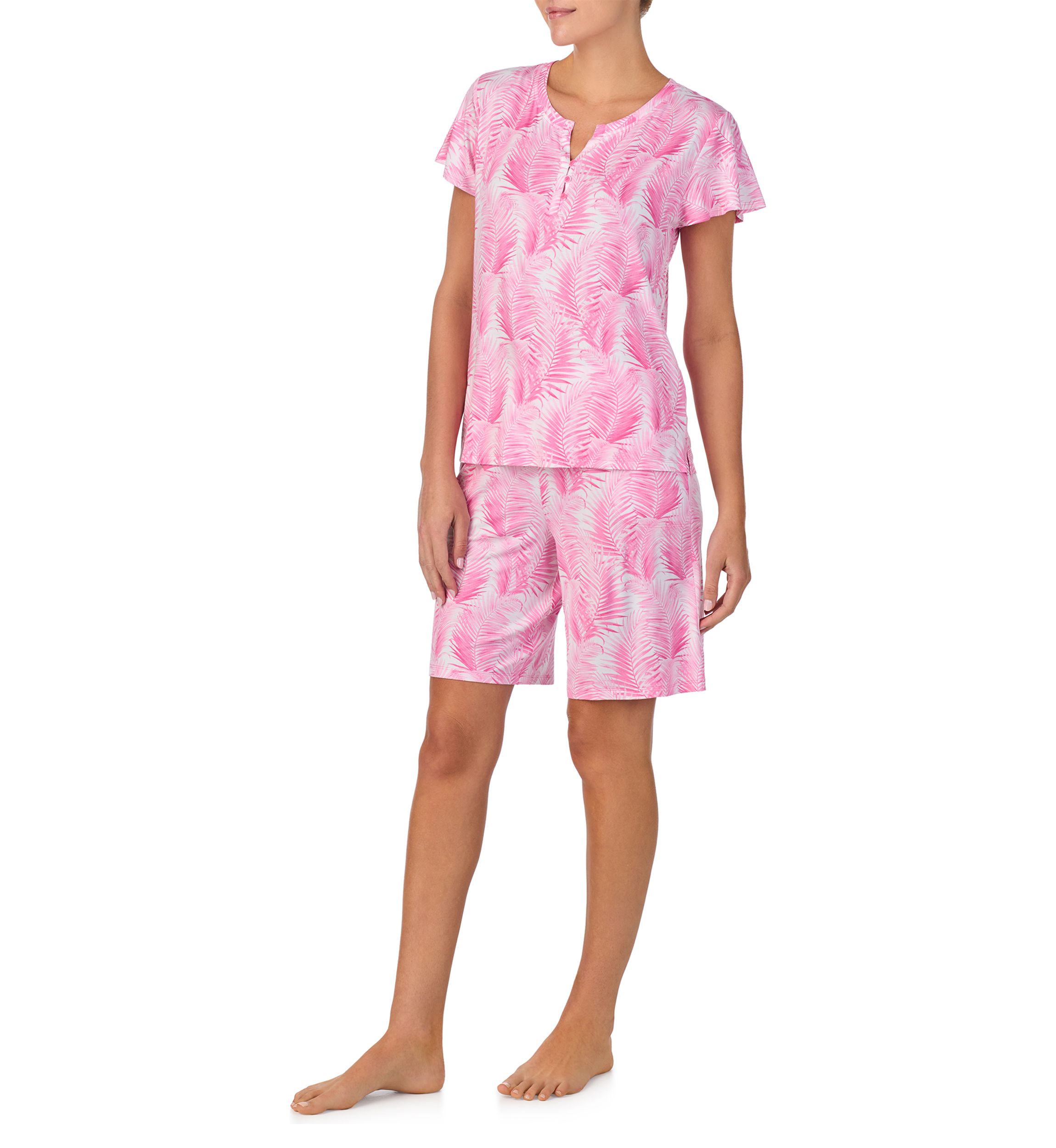Womens Short Sleeve Bermuda Pajama Set