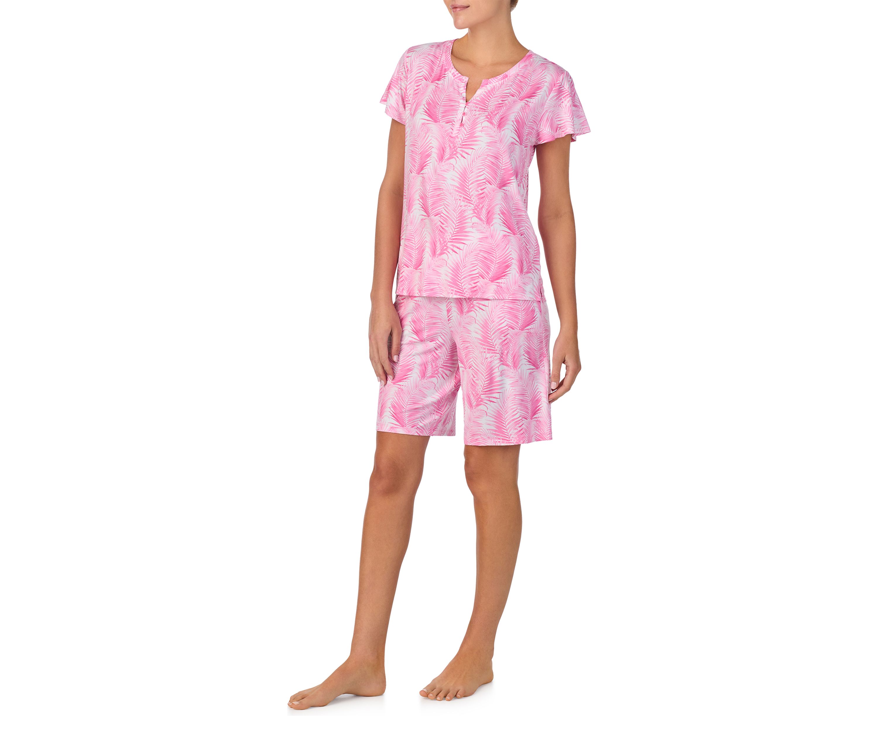 Womens Short Sleeve Bermuda Pajama Set