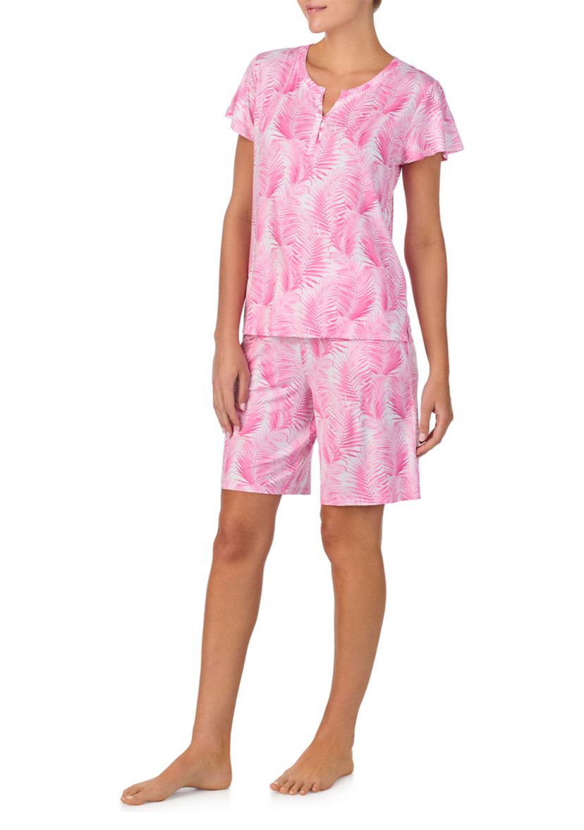 Womens Short Sleeve Bermuda Pajama Set
