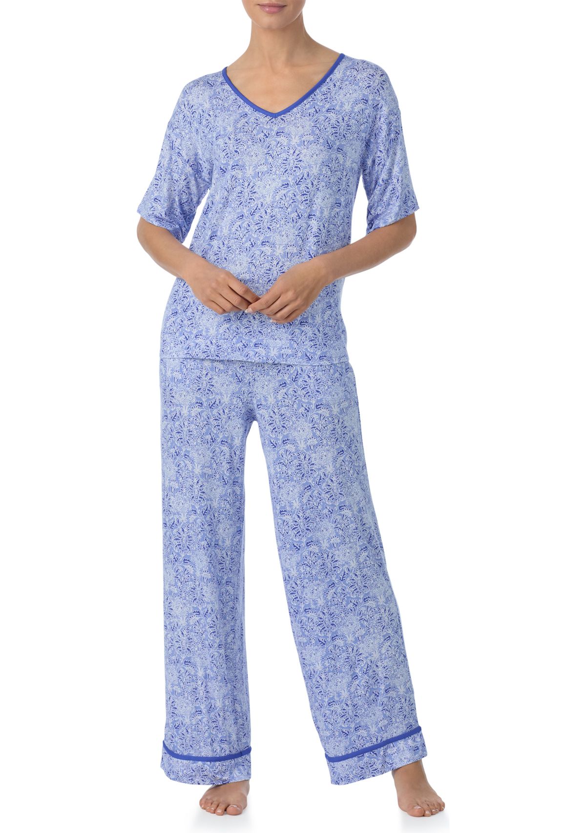 Short Sleeve Printed Pajama Set