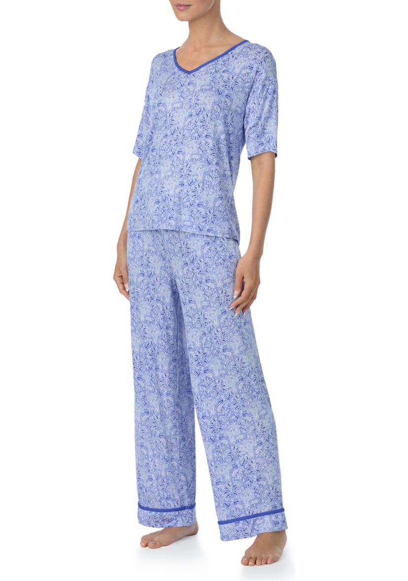Short Sleeve Printed Pajama Set