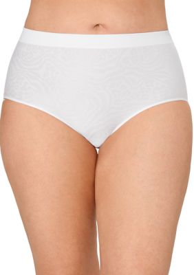 Bali Women's All Smooth Brief Panty, White, 9