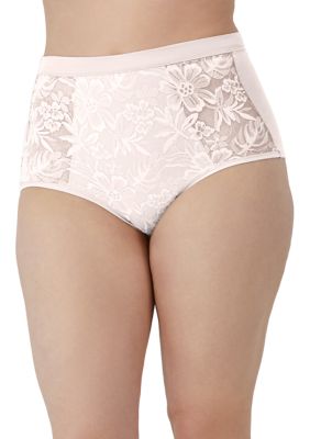 Women's Bali Breathe Lace High Rise Brief, 2XL