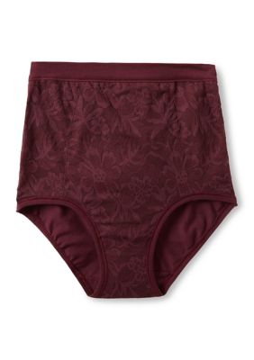 Women's Bali Breathe Lace High Rise Brief, Small