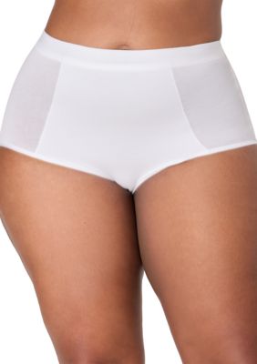 Bali Women's Breathe Tailored High-Waist Brief, White, 2XL