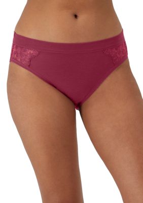 Bali Women's Breathe Lace Hi Cut Panty, XXL