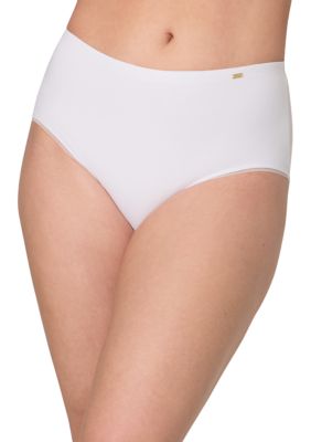 Bali Women's Lux Cotton Essentials Brief Underwear, White, 9
