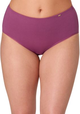 Bali Women's Lux Cotton Essentials Brief Underwear, Mauve, 7