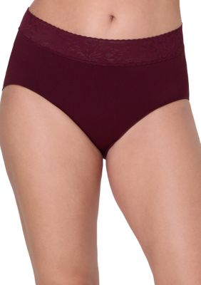 Bali Women's Modern Seamless Lace Trim Brief Underwear, 7