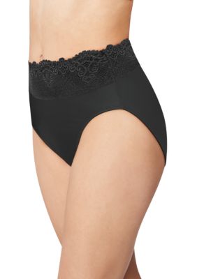 High Waisted High Cut Underwear - Black