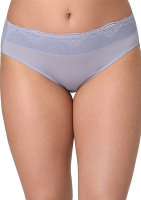 Bali Women's Passion for Comfort Lace Hi Cut Panty, Silver, 9