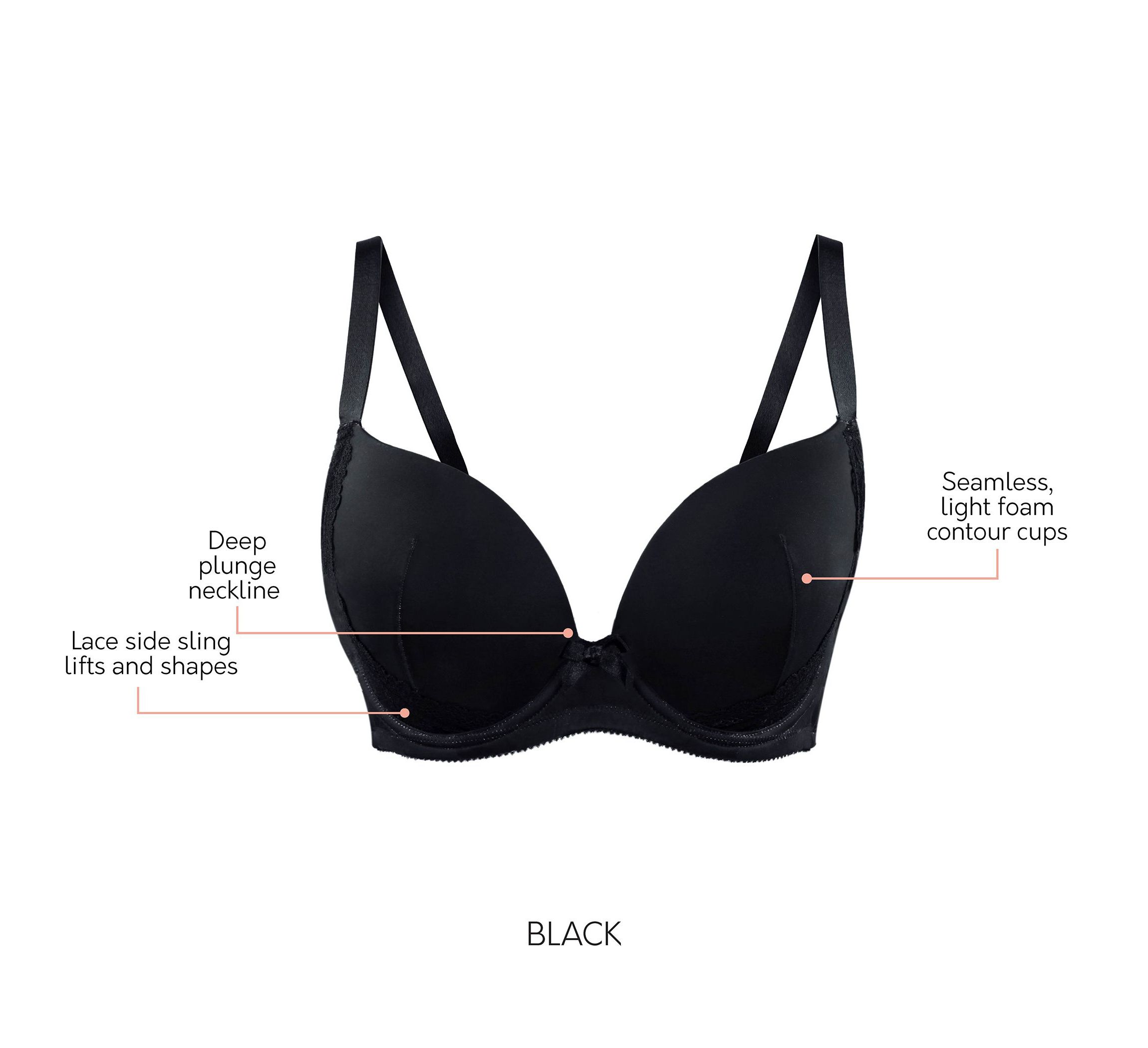 Casey Plunge Molded T-Shirt Bra