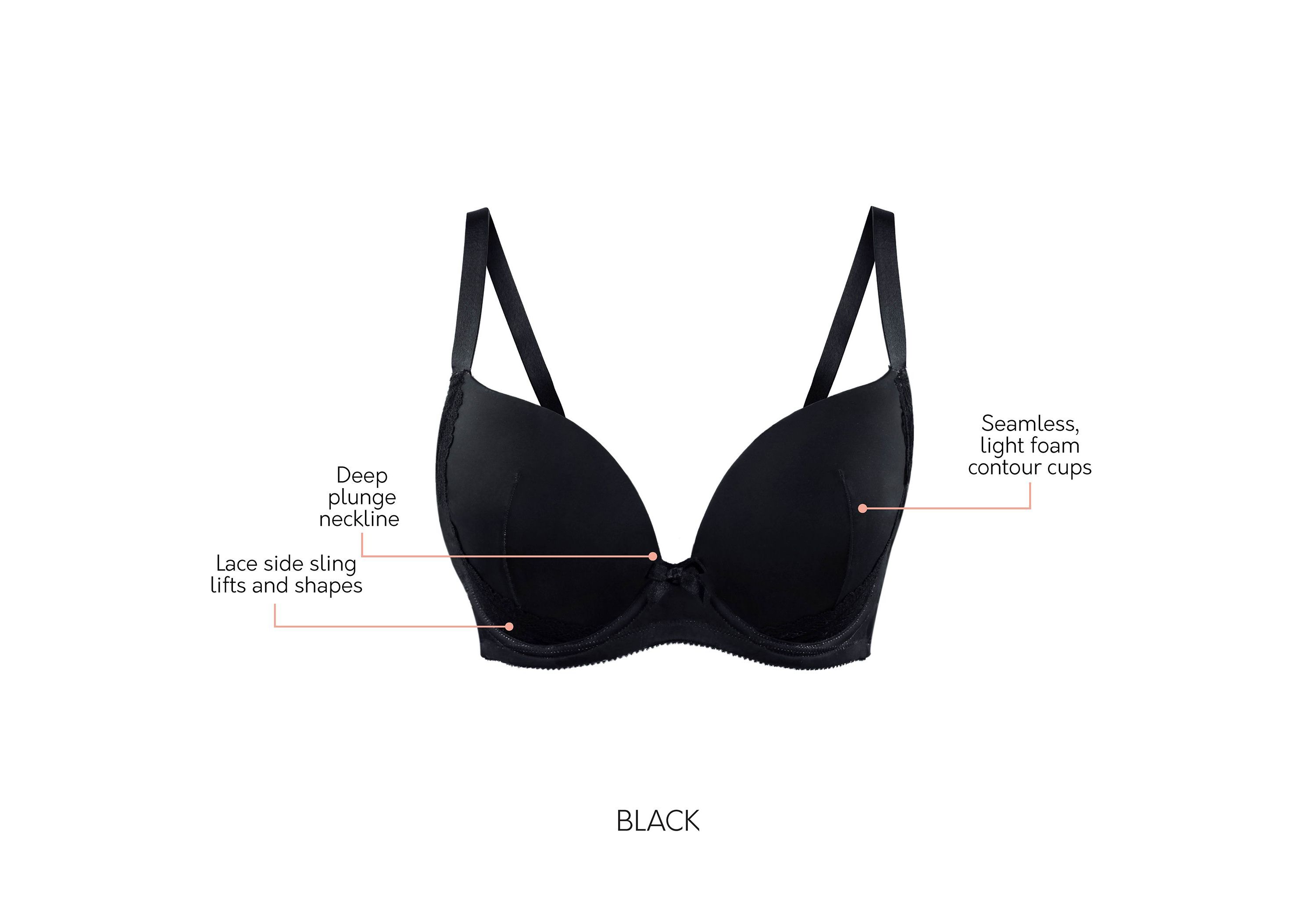 Casey Plunge Molded T-Shirt Bra