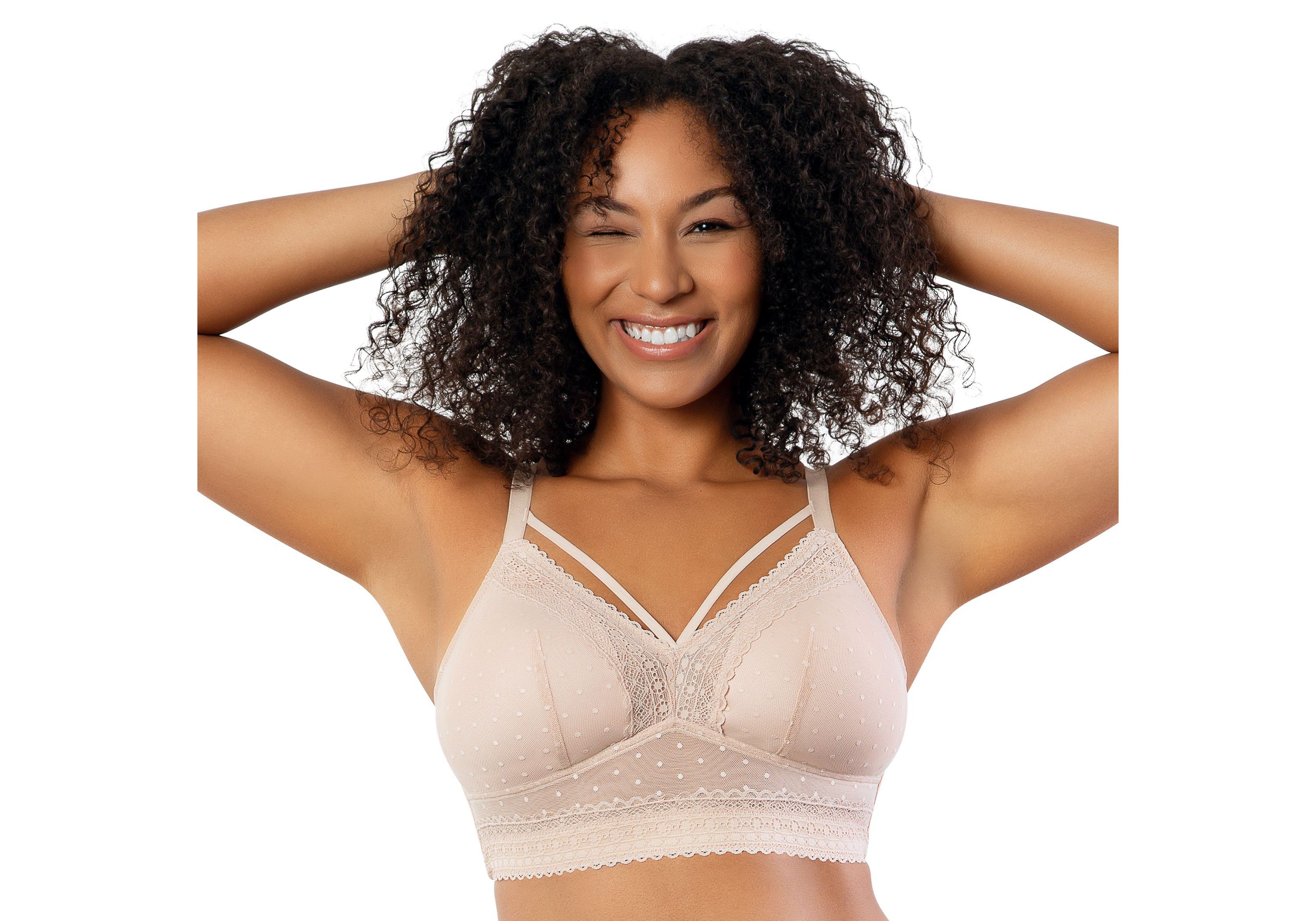 Mia Dot Wire Free Padded Mesh Bralette