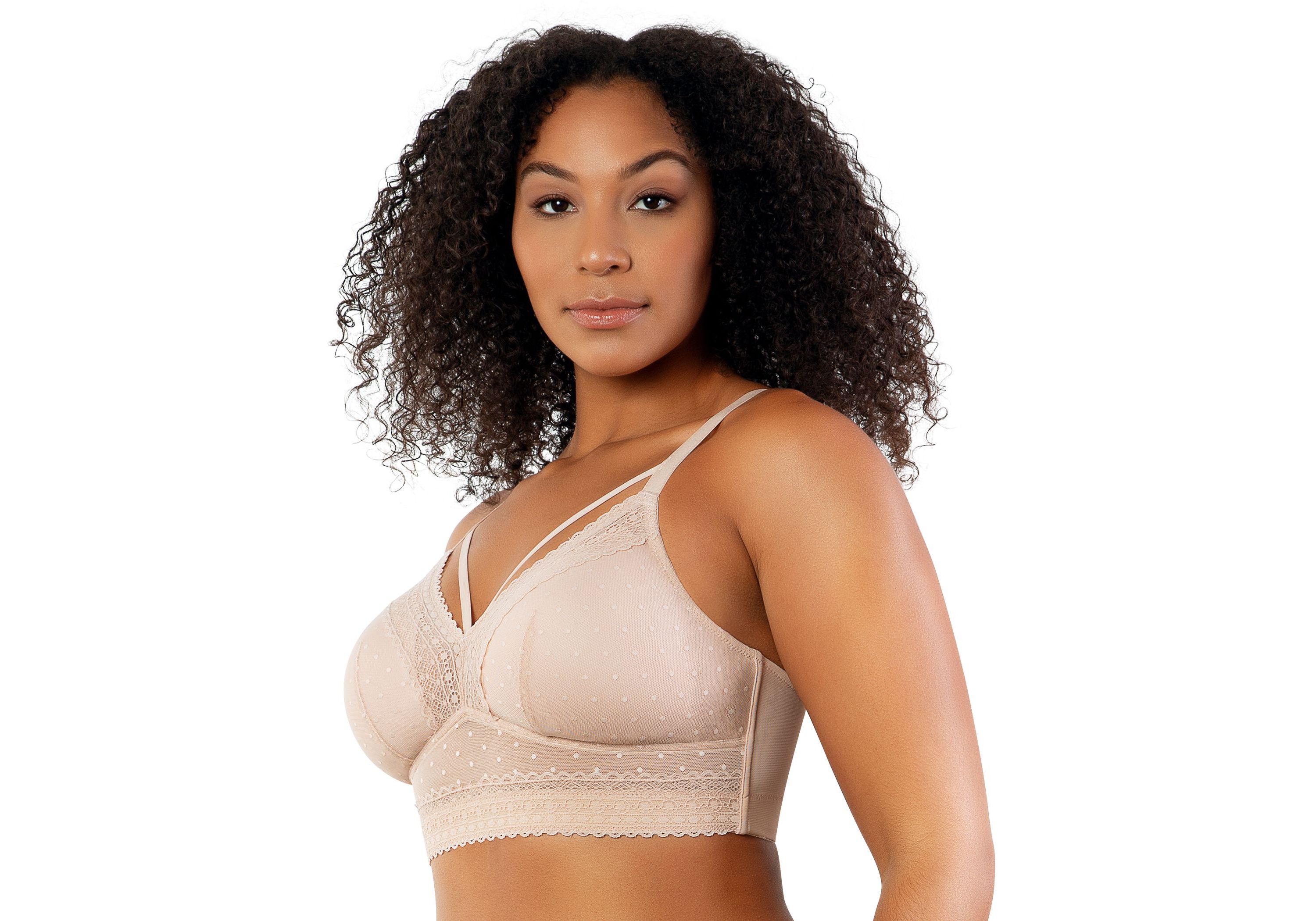 Mia Dot Wire Free Padded Mesh Bralette