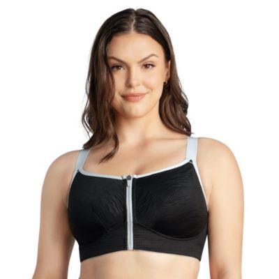 Wave Front Zipper Sports Bra