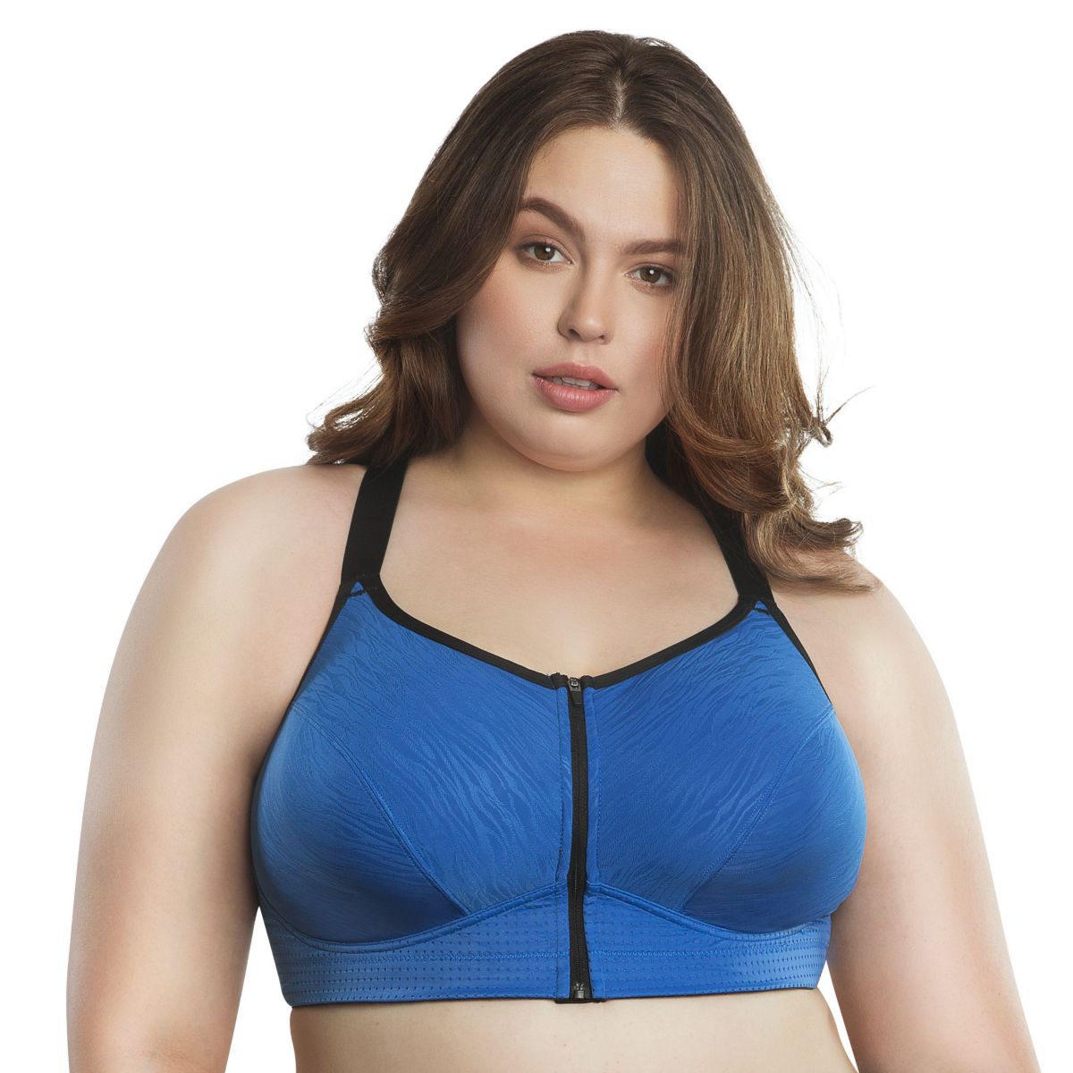 Wave Front Zipper Sports Bra