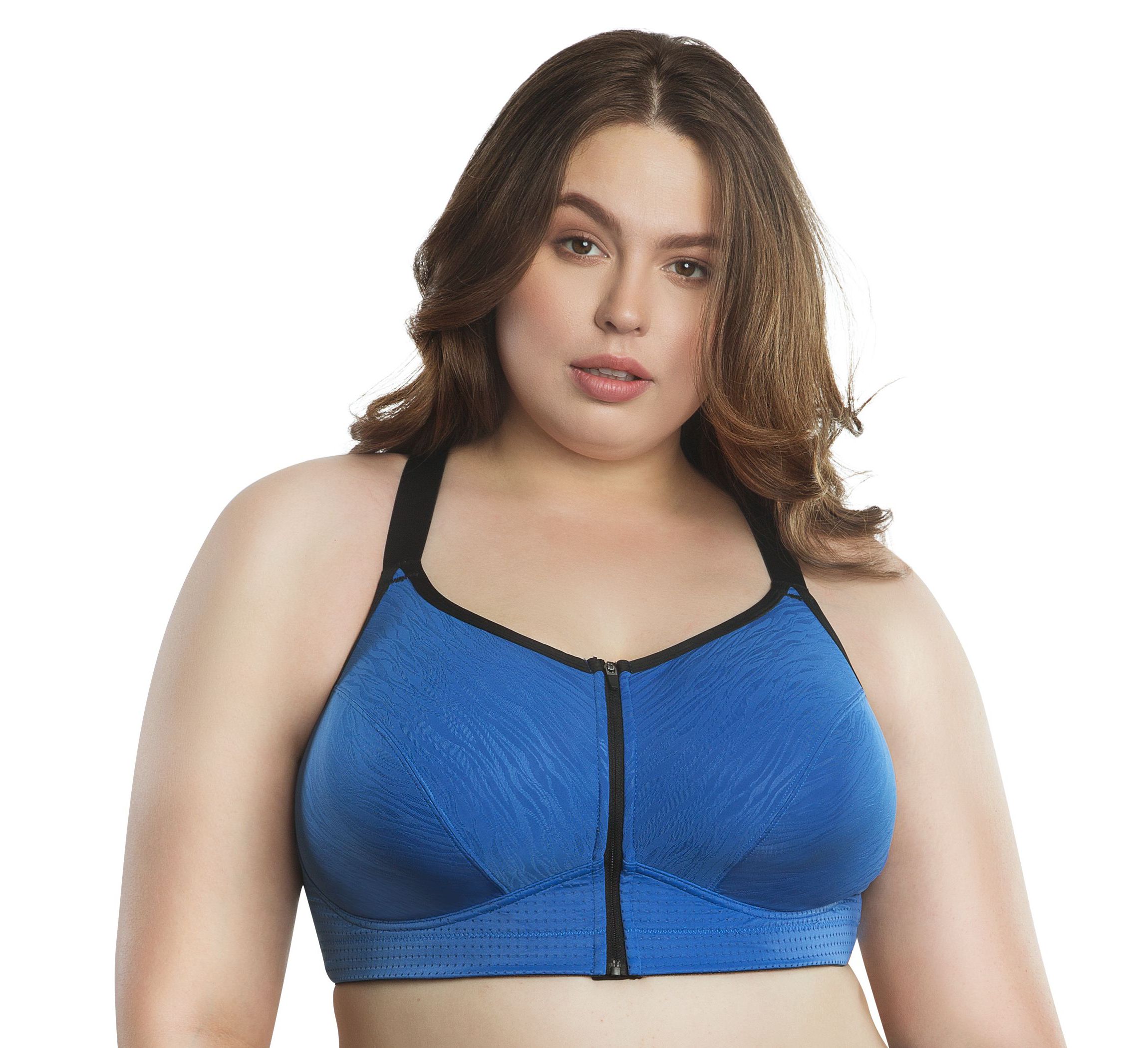 Wave Front Zipper Sports Bra