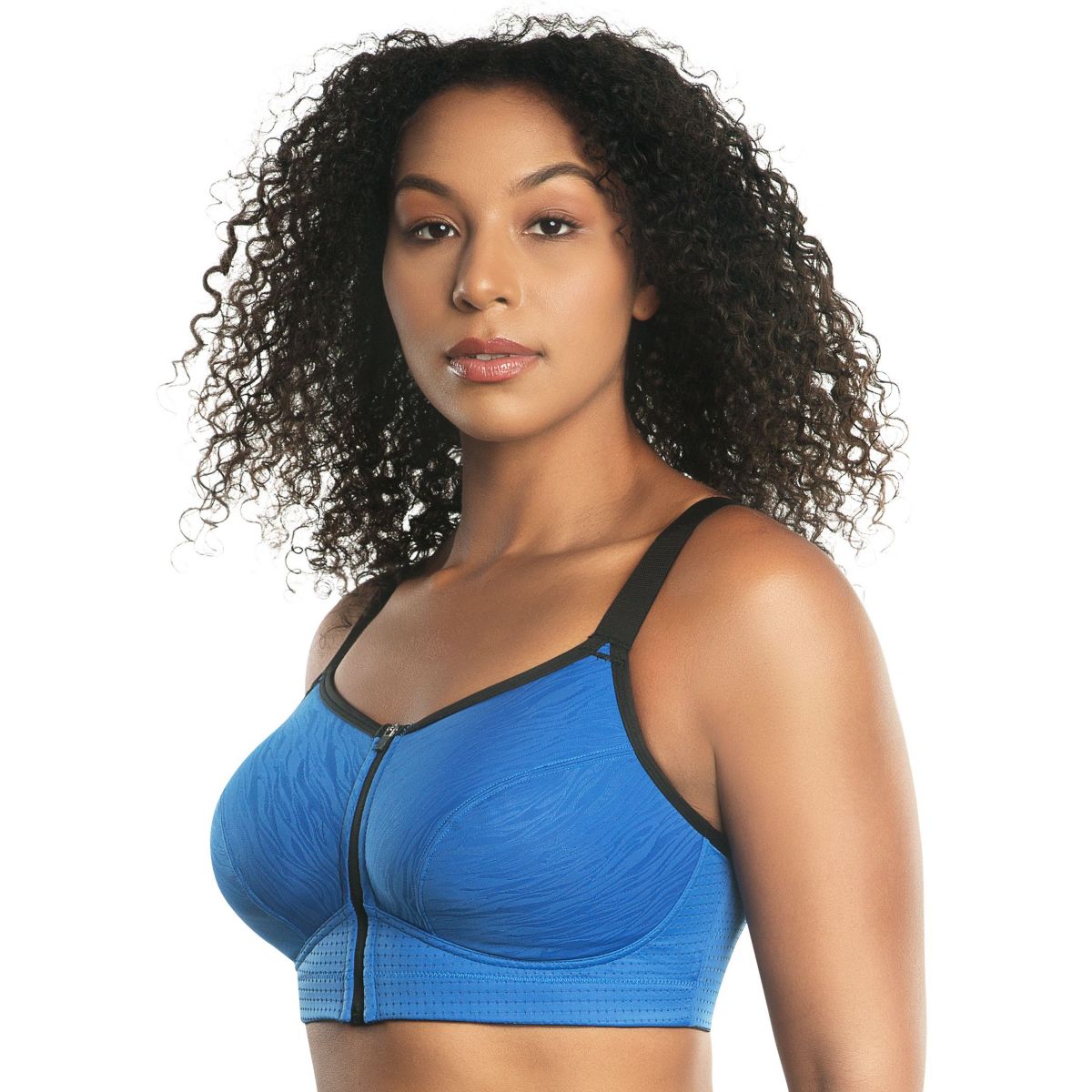 Wave Front Zipper Sports Bra