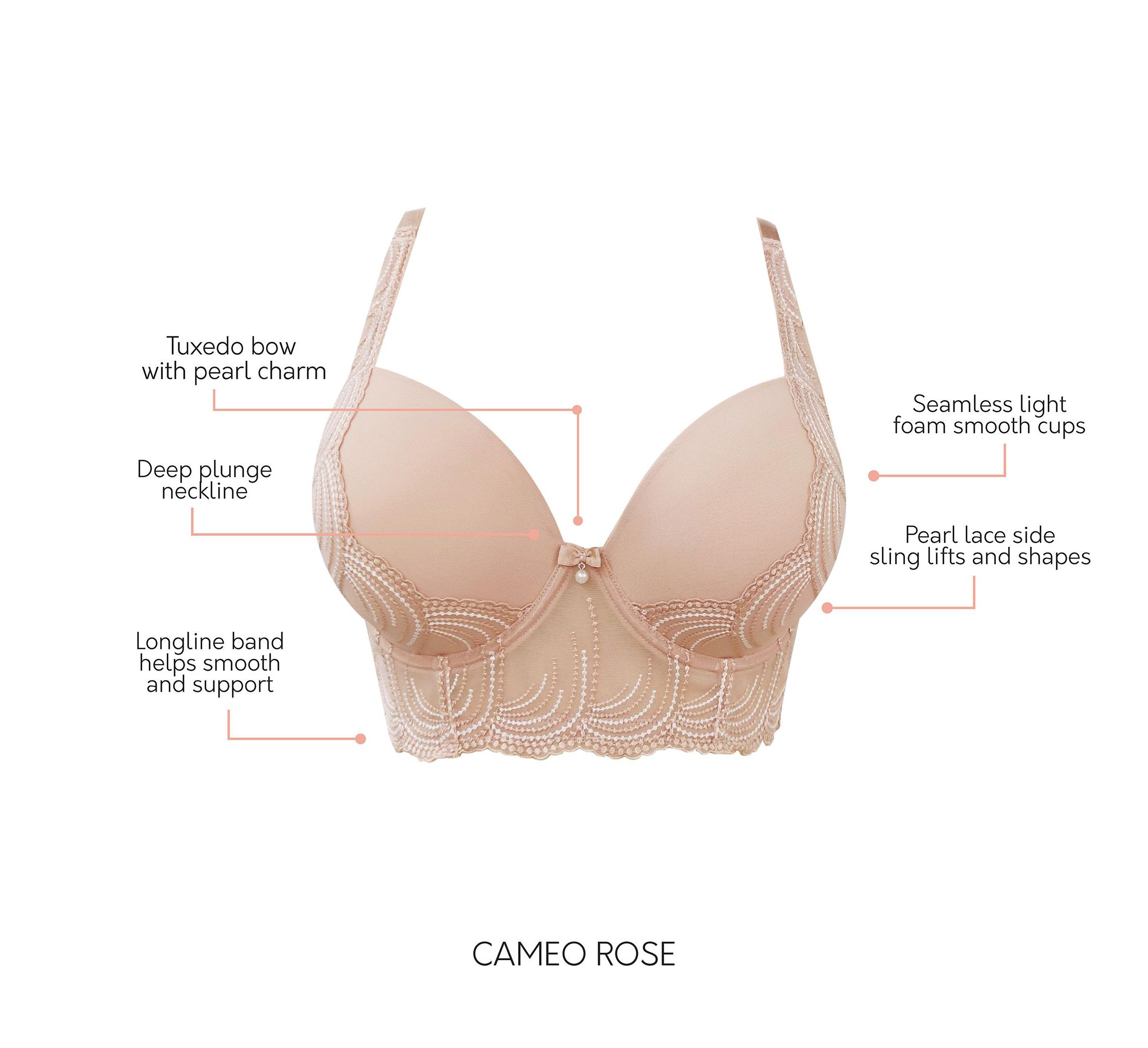 Pearl Longline Plunge Bra