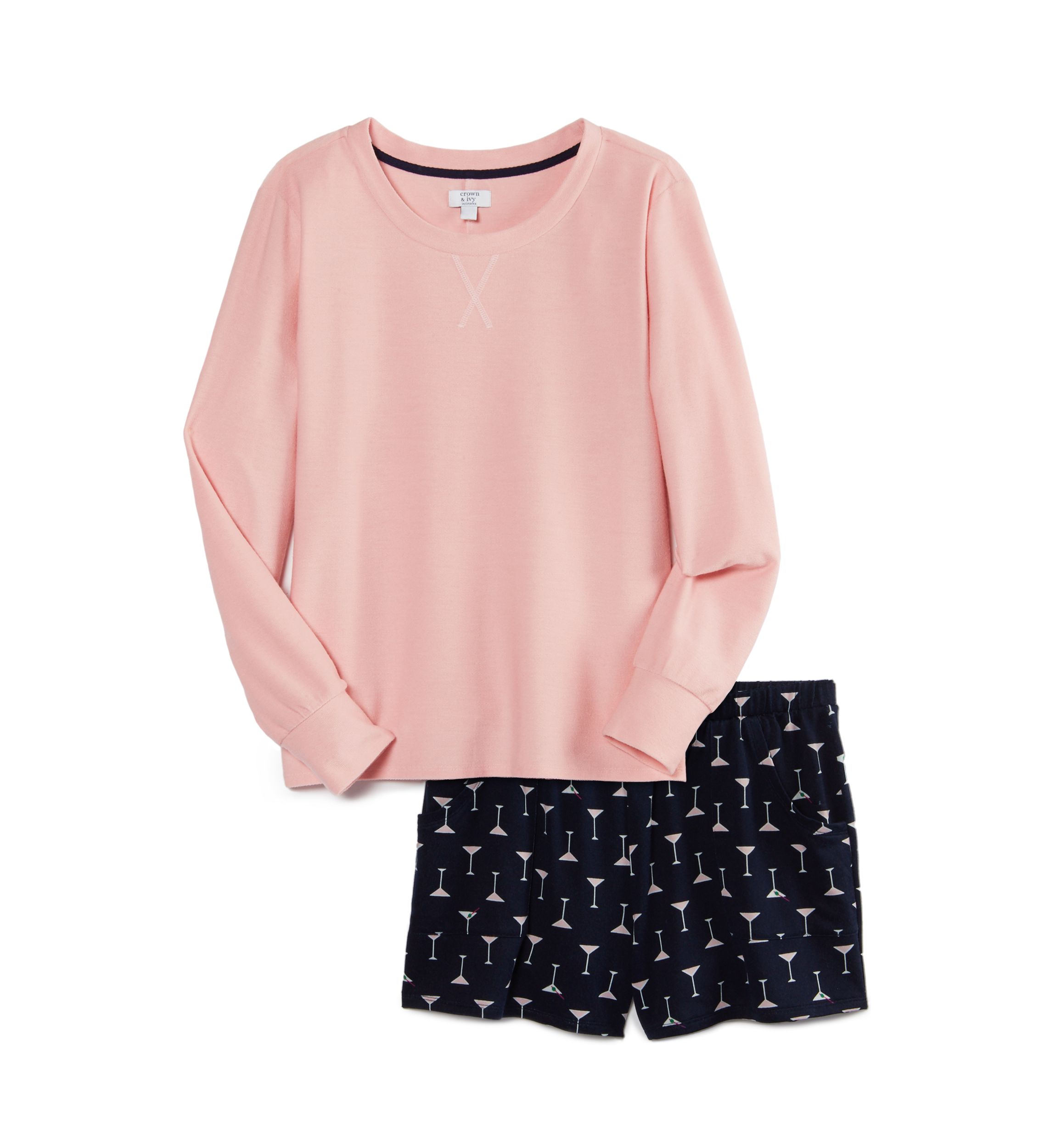 Long Sleeve Whisper Short Pajama Set