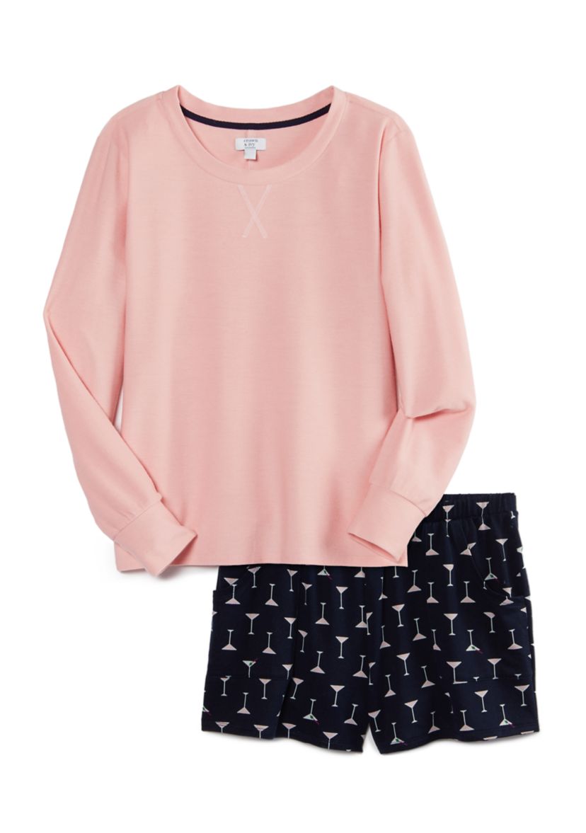 Long Sleeve Whisper Short Pajama Set