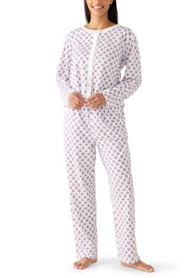Vera Bradley Women's Floral Cotton Pajama Set, Ivory, XL
