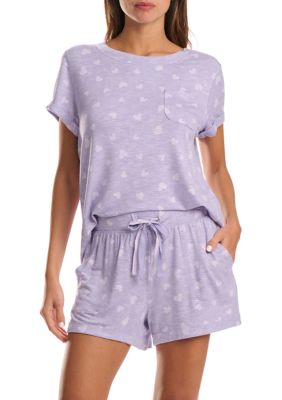 Women's Short Sleeve French Terry Pajama Set