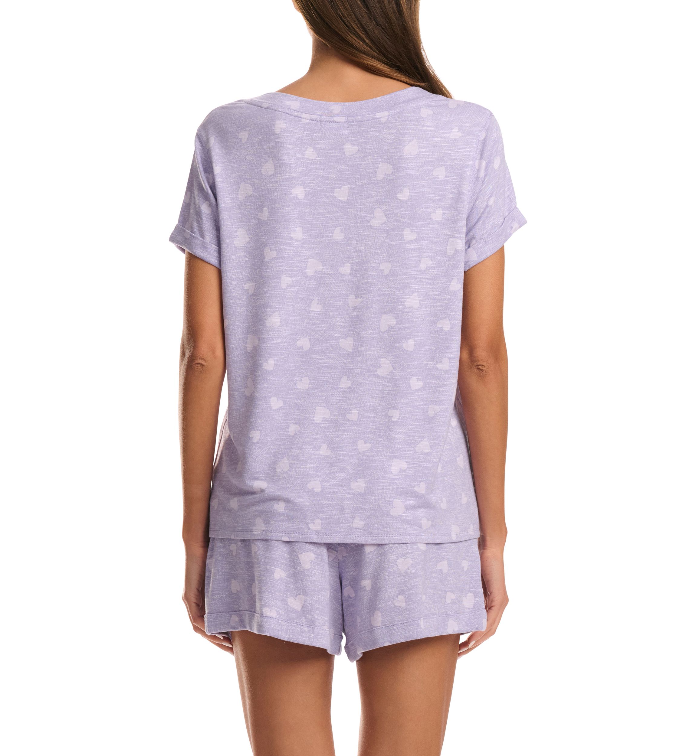 Womens Short Sleeve French Terry Pajama Set