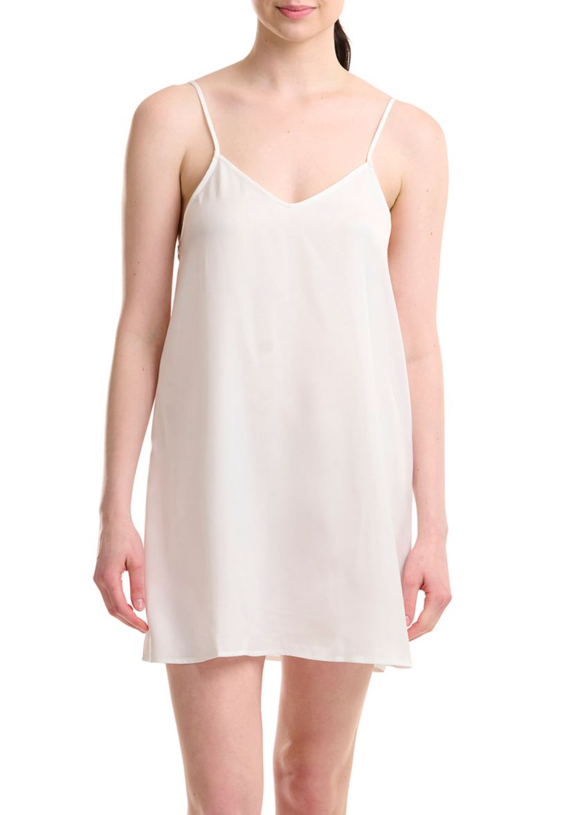 Womens Washed Satin Chemise Nightgown