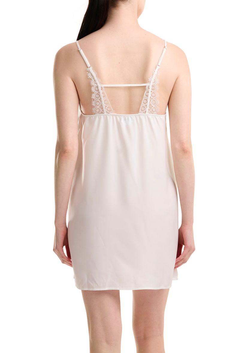 Womens Washed Satin Chemise Nightgown