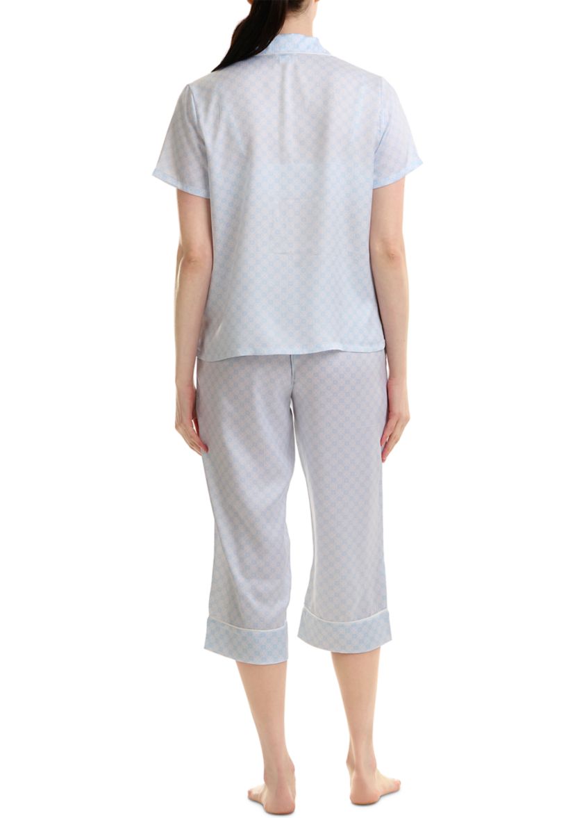Womens Washed Satin Pajama Set