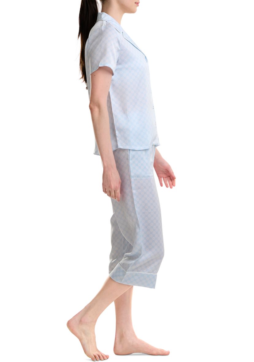 Womens Washed Satin Pajama Set