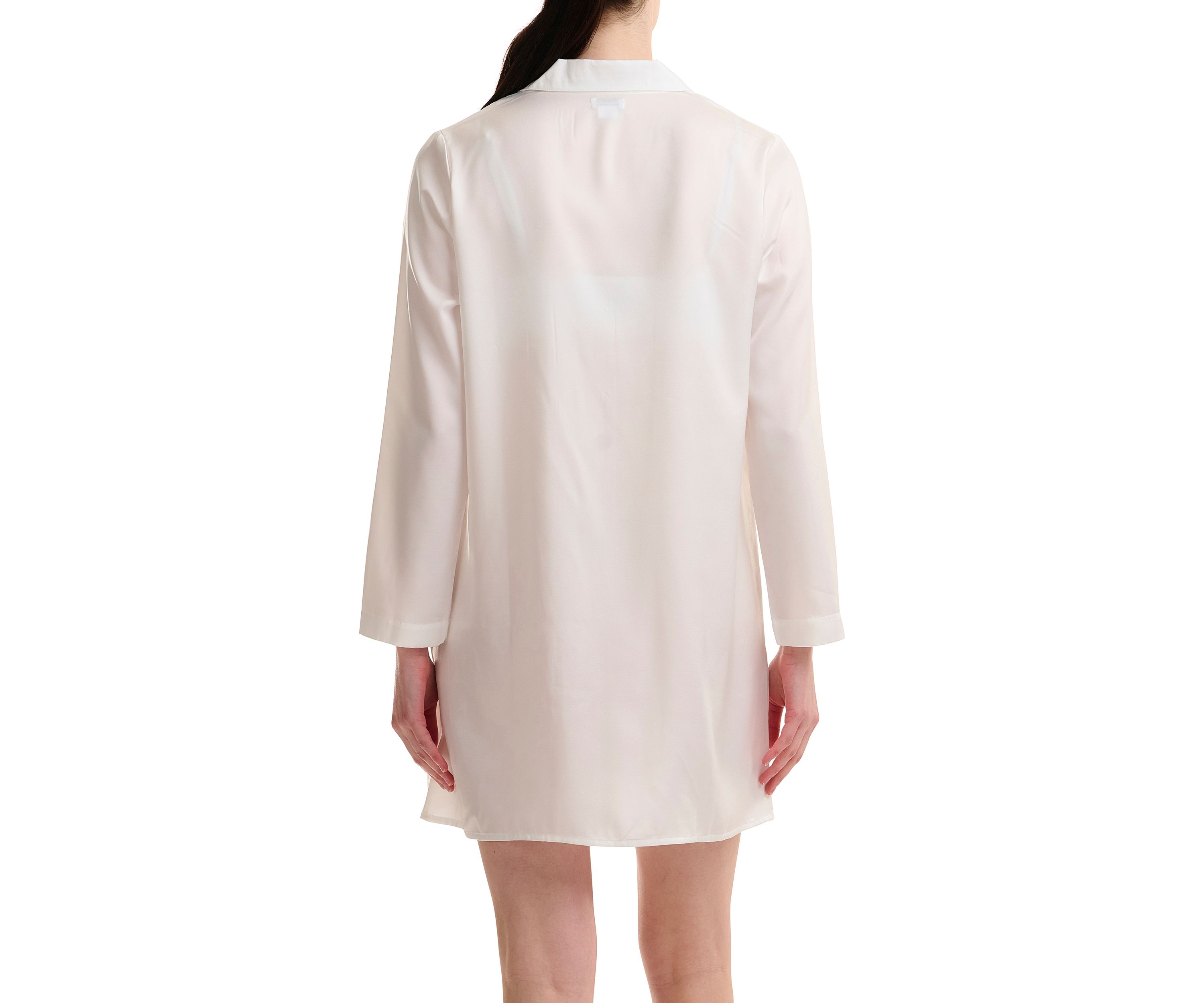 Womens Washed Satin Sleep Shirt