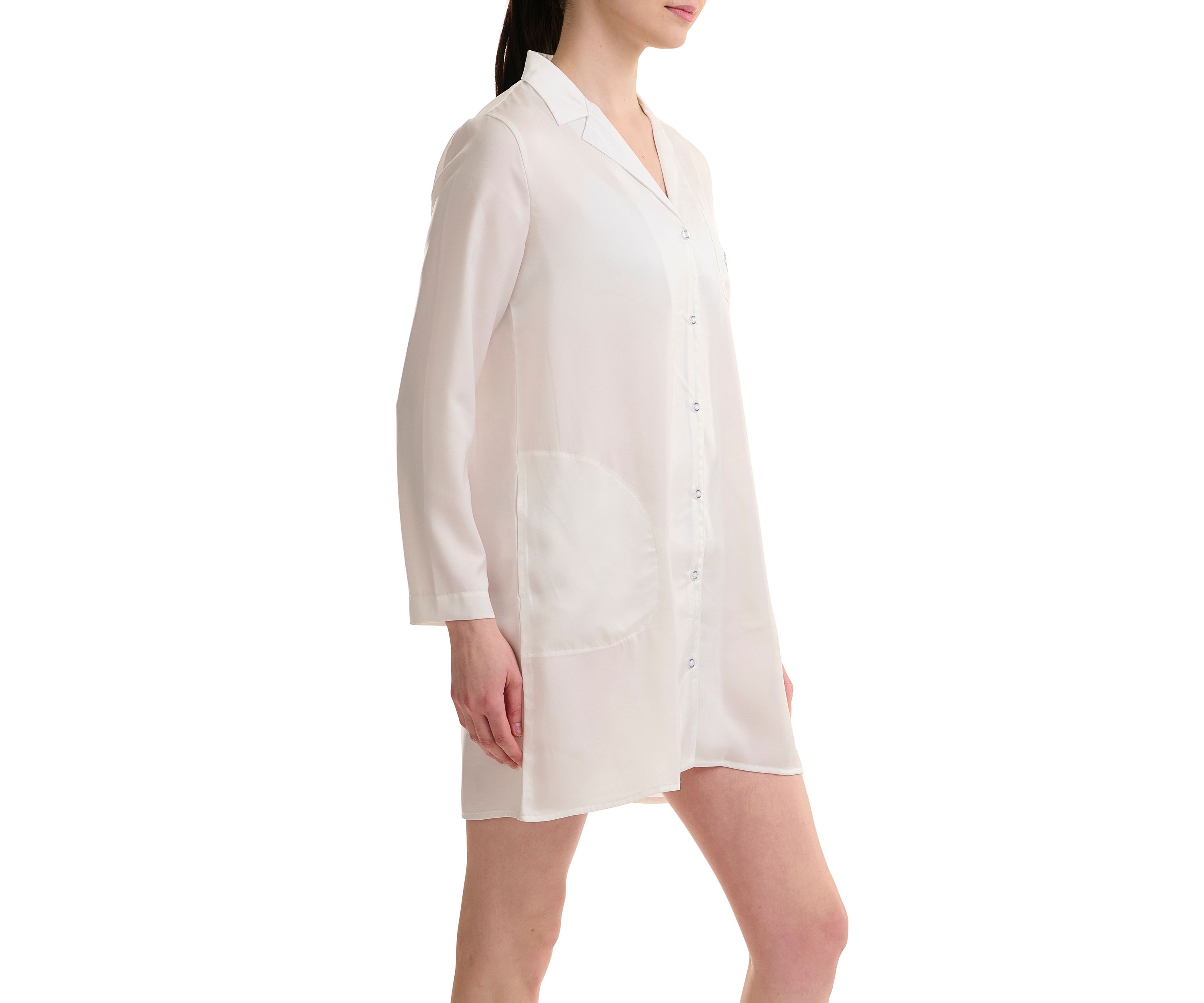 Womens Washed Satin Sleep Shirt