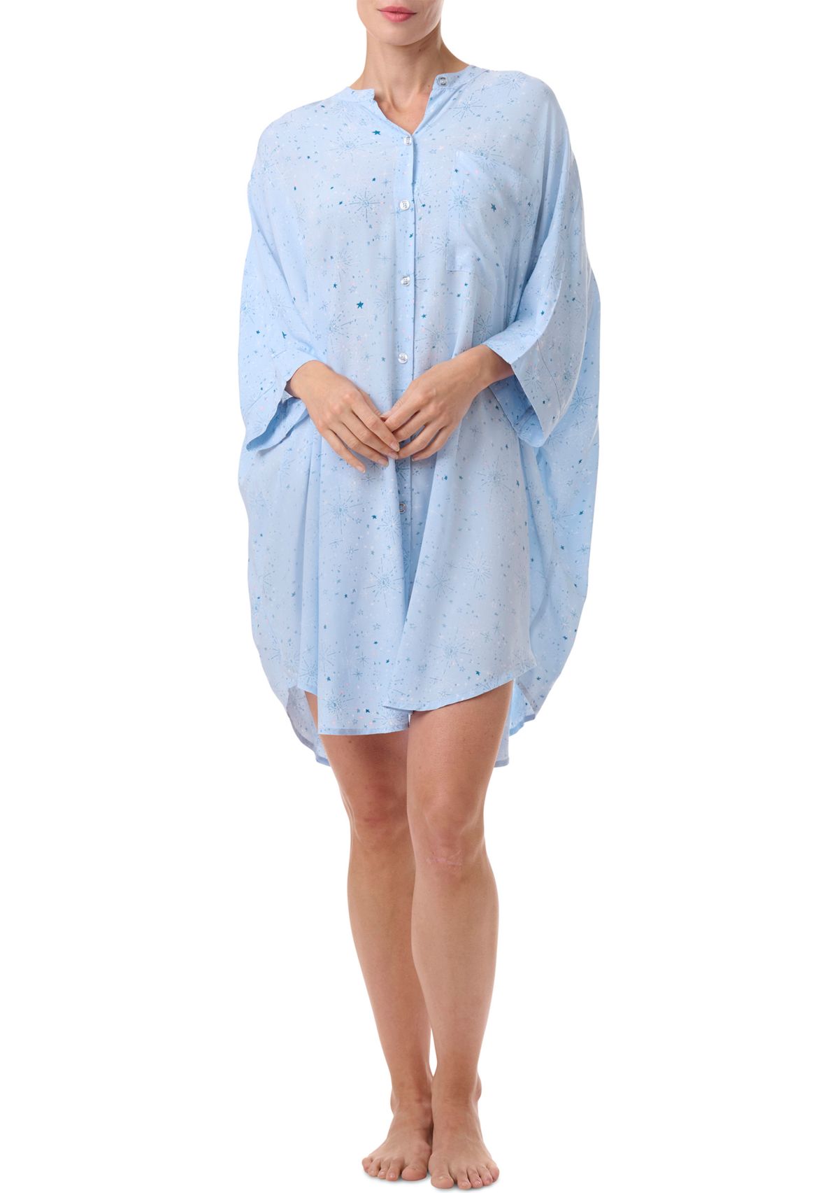 Plus Size Printed Sleepshirt 