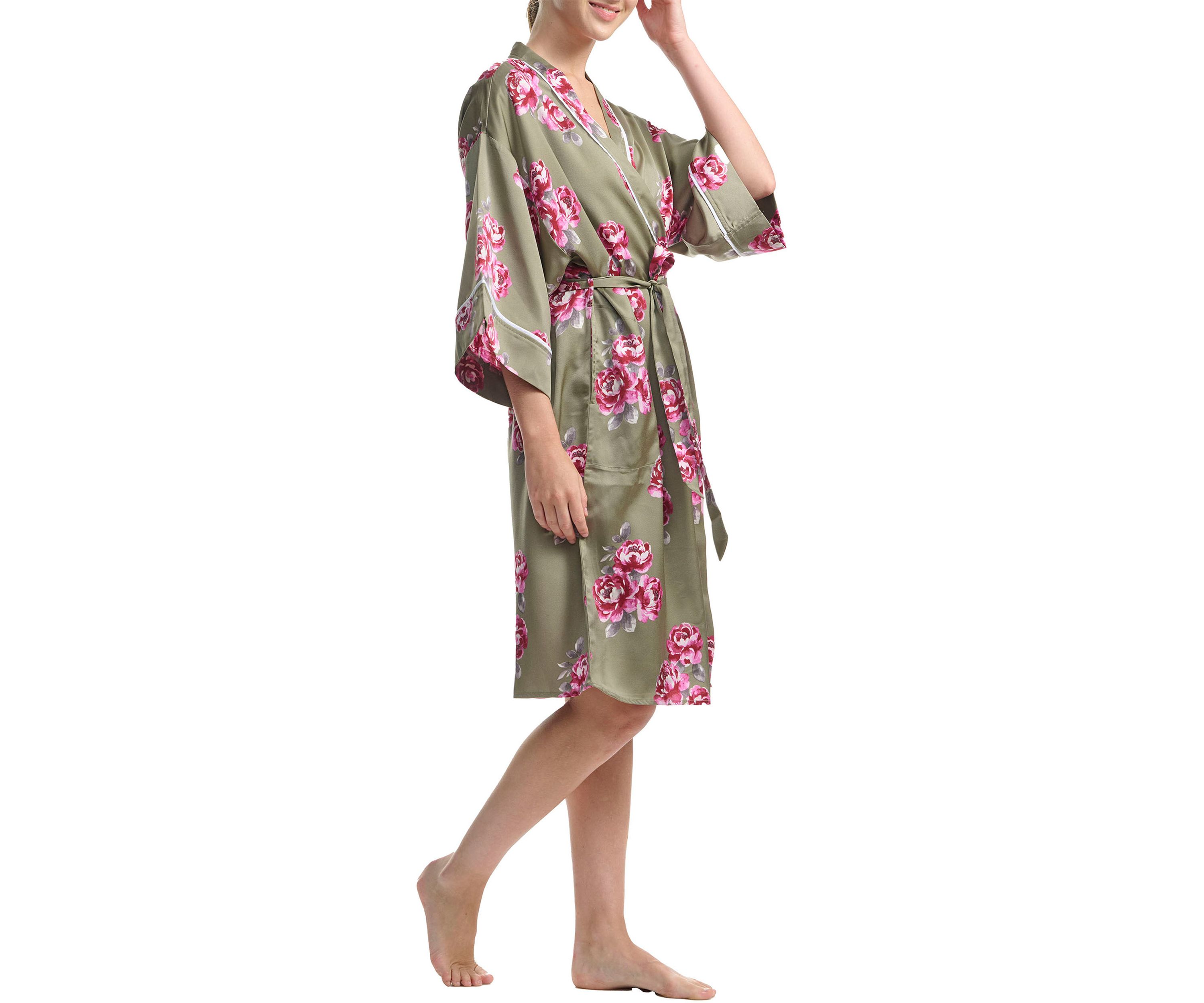 Satin Kimono Robe 