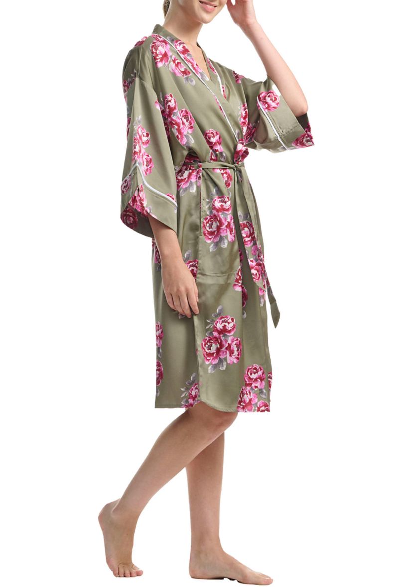 Satin Kimono Robe 
