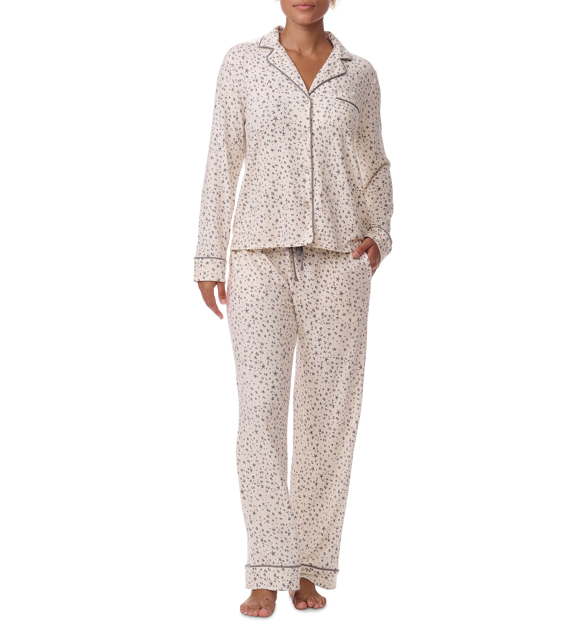 Splendid Long Sleeve Notch Top & Long Pant Set