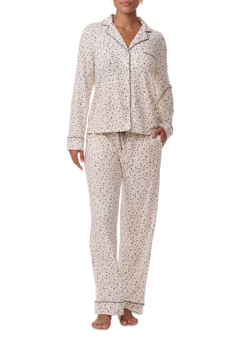 Splendid Long Sleeve Notch Top & Long Pant Set
