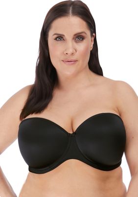 ELOMI Women's Plus Size Smooth Underwire Molded Strapless Bra