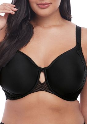 ELOMI Women's Plus Size Underwire Bra, Black, 40 E