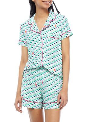 Crown & Ivy™ Printed Notch Pajama Set | belk