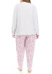 Plus Size V-Day Printed Pajama Set