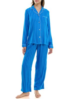 Crown Ivy Women s Long Sleeve Flannel Pajama Set belk